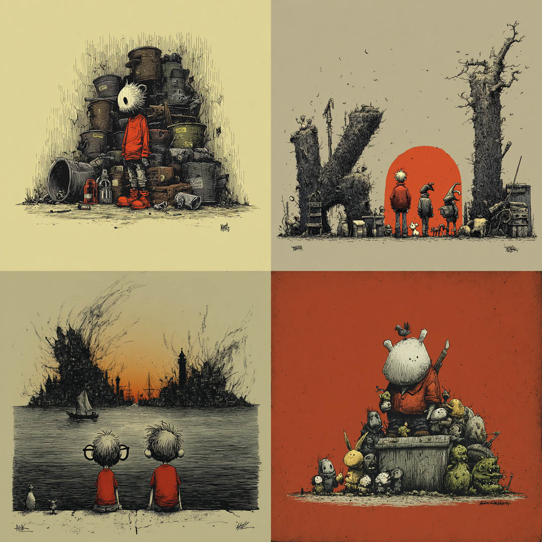 Post-Apocalyptic Storybook Sketch