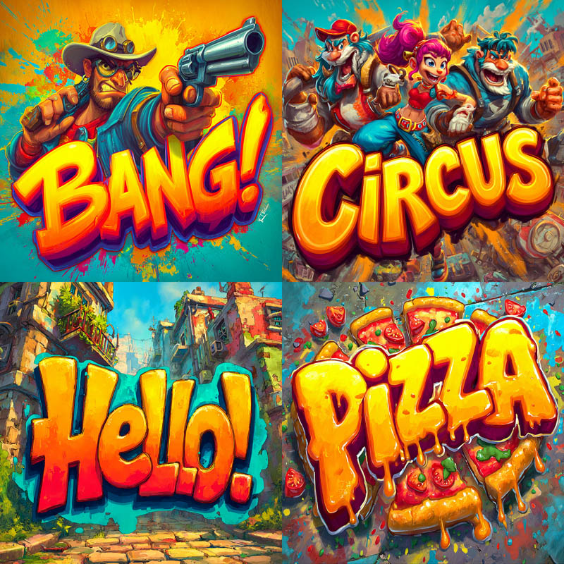 Colorful Graffiti Typography