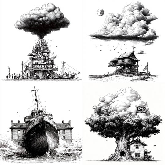 Architectural Surreal Inkwork