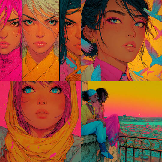 Neon Cinematic Manga