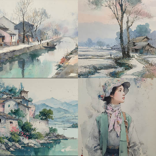 Traditional Chinese Watercolor
