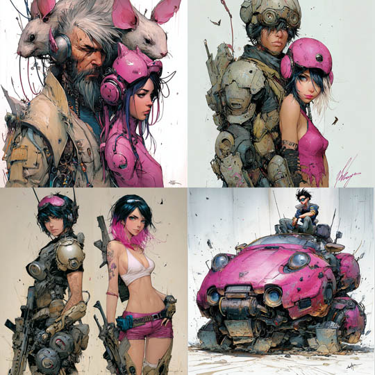 Cyberpunk Pink Mecha