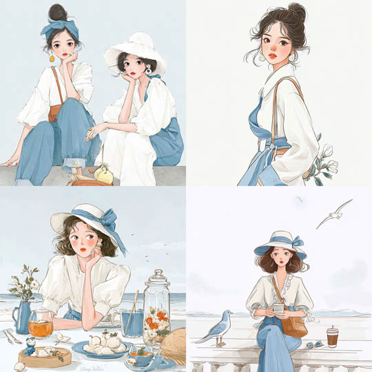 Coastal Pastel Illustration