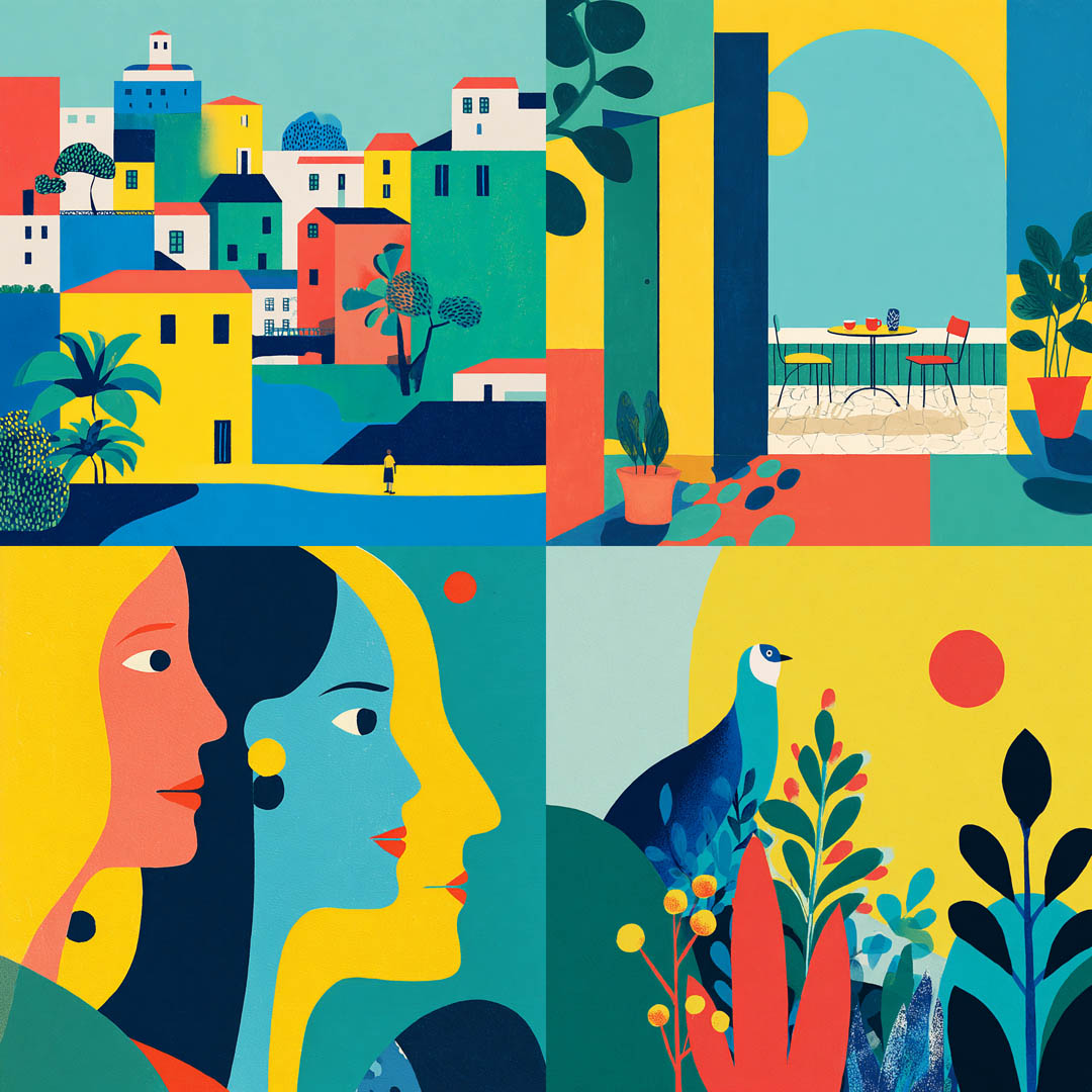 Vibrant Geometric Illustrations