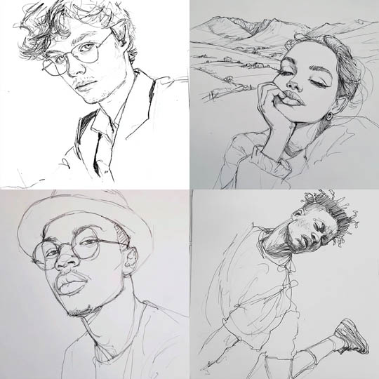 Expressive Line Portraits