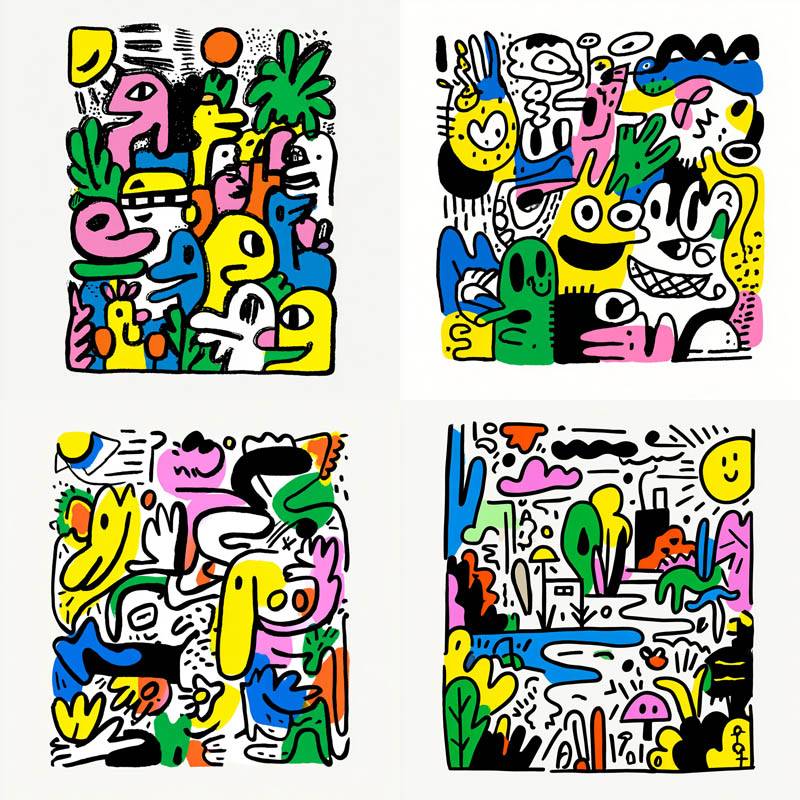 Colorful Abstract Doodles