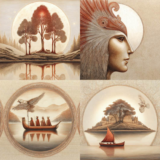 Mythic Sepia Illustrations