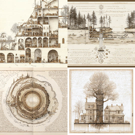 Architectural Fantasy Drafts