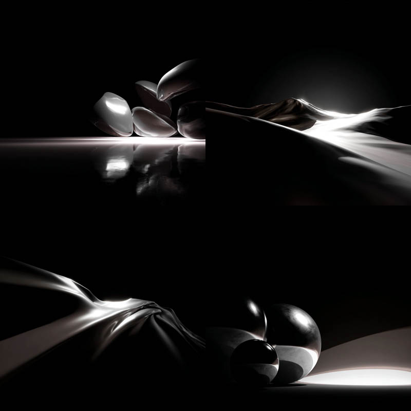 Nocturnal 3D Metallic Forms