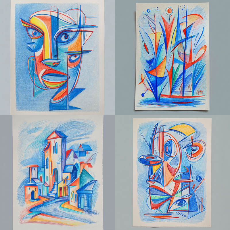 Vibrant Geometric Sketches