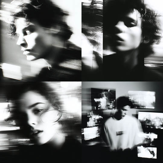 Blurred Monochrome Expressionism