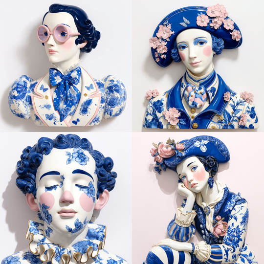 Rococo Porcelain Busts