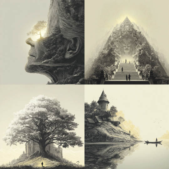 Surreal Engraved Fantasy Art