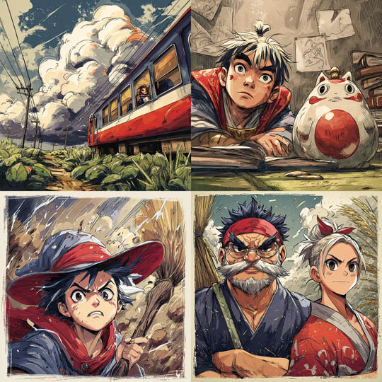 Manga Adventure Panels