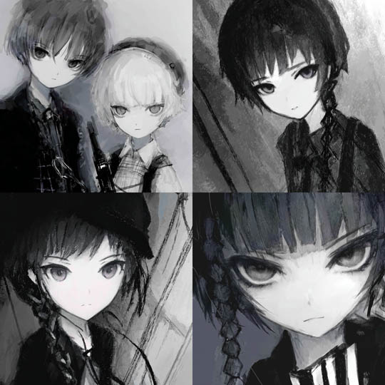 Gothic Sketch Doll Portraits