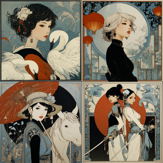 Art Nouveau Warrior Elegance