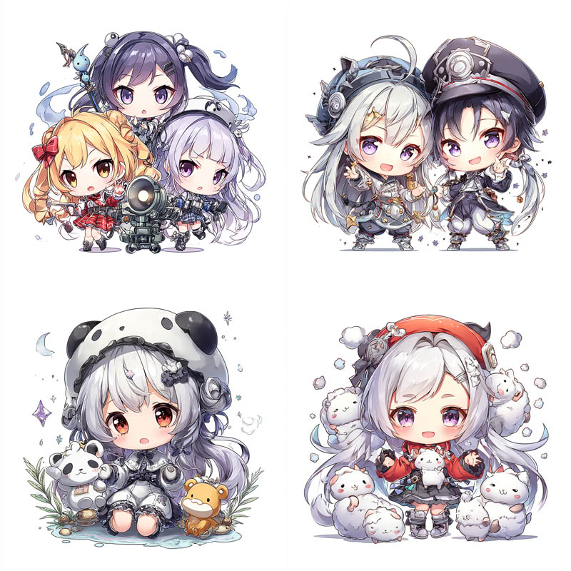 Kawaii Chibi Character Ensemble