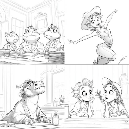 Storybook Line Art