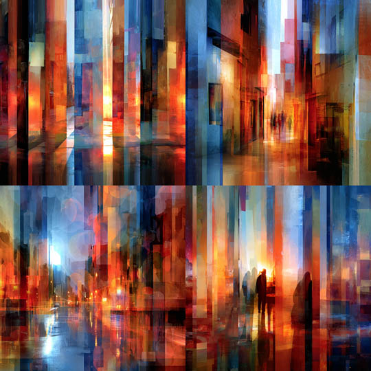 Abstract City Lights Style
