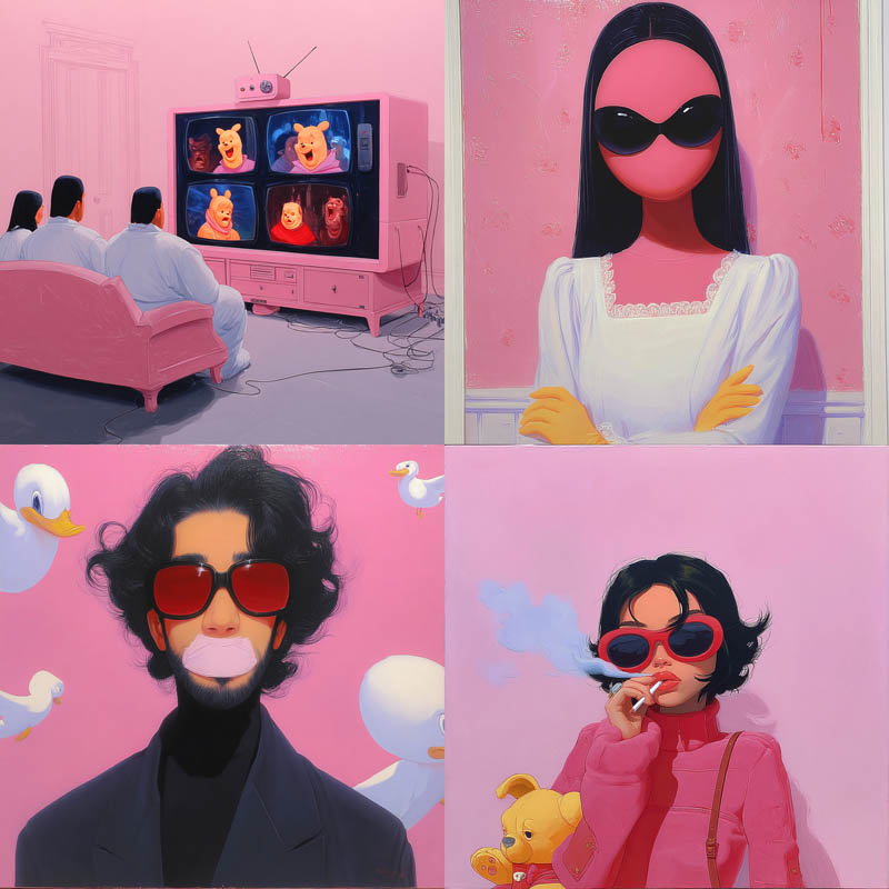 Pastel Pop Surreal Cartoon