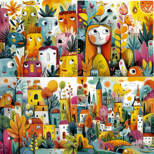 Playful Folk Illustration