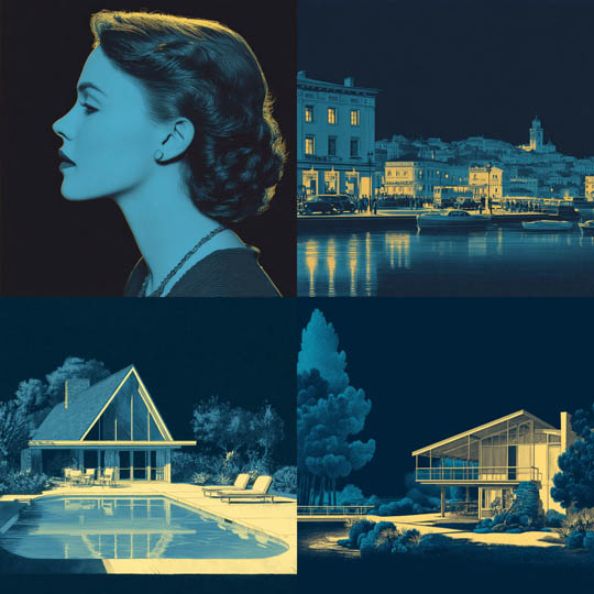 Duotone Modernist Stencil