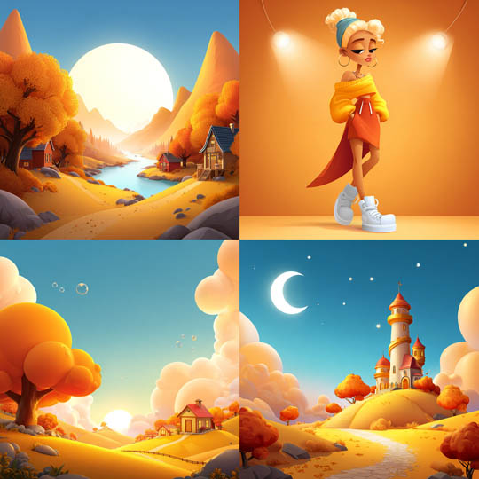 Whimsical Autumn Vector