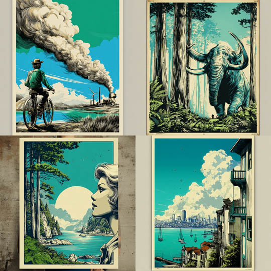 Retro Adventure Posters