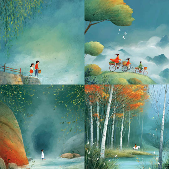 Whimsical Storybook Gouache