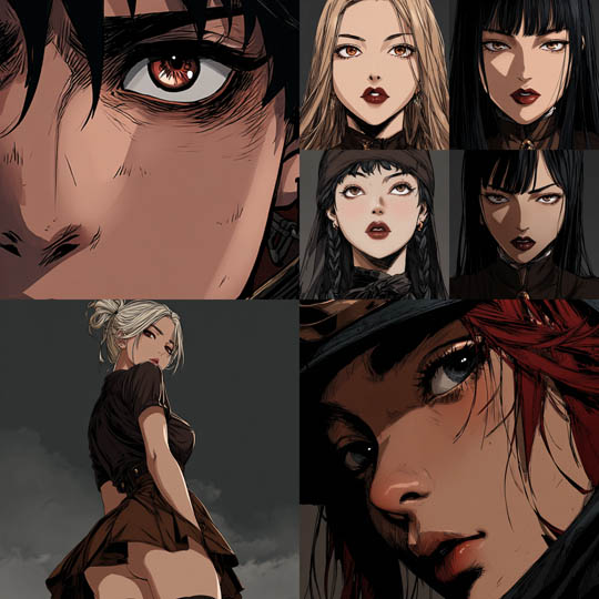 Graphic Manga Portraiture