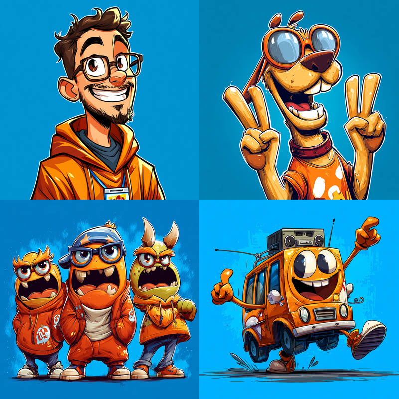Vibrant Character Cartoon Illustration