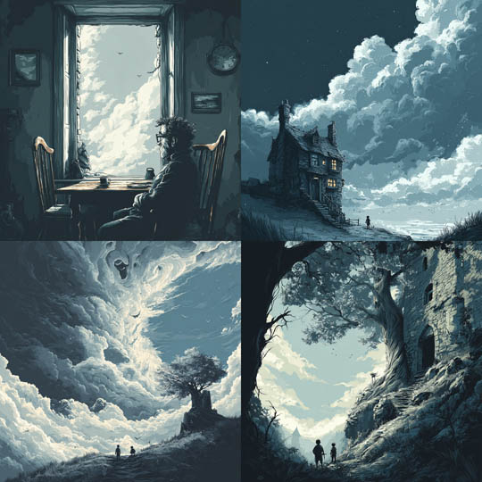 Surreal Cloudscape Illustration