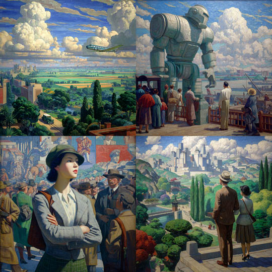 Retro-Futurist Mural