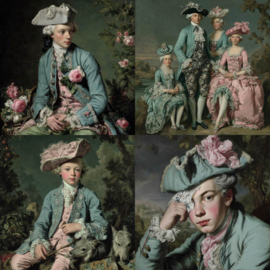 Pastel Rococo Portraiture
