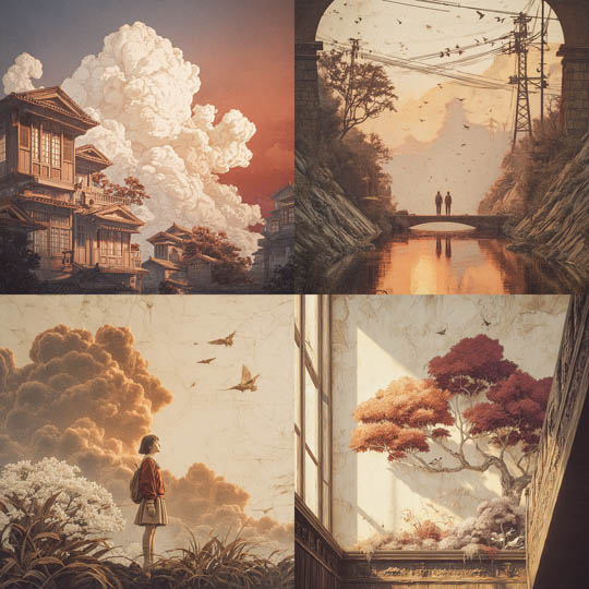 Nostalgic Cinematic Illustration