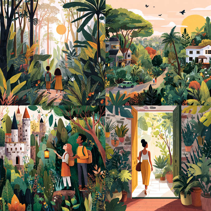 Lush Vector Landscape Explorations