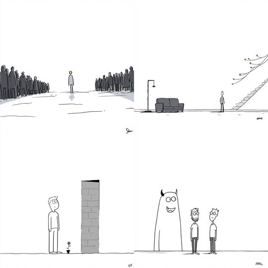 Minimalist Line Comics