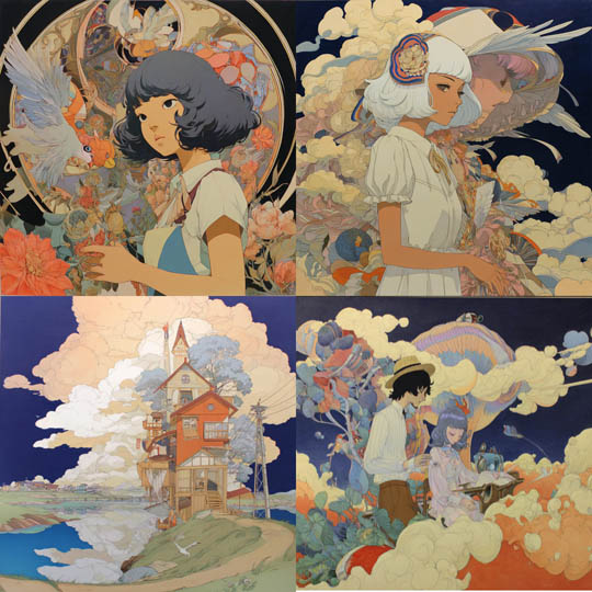 Dreamlike Nouveau Illustrations