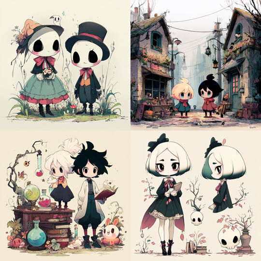 Whimsical Gothic Chibi