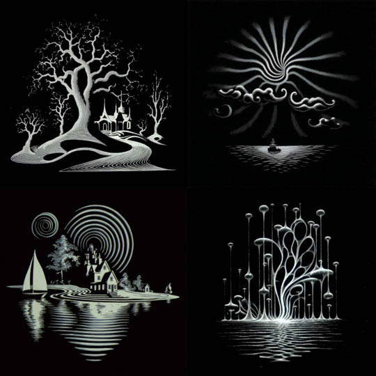 Optical Illusion Line Art