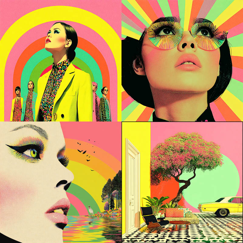 Psychedelic Pop Art Collage