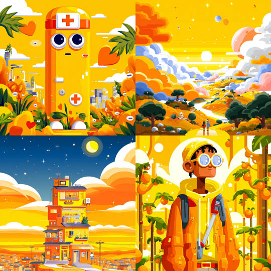 Vibrant Pop Cityscapes