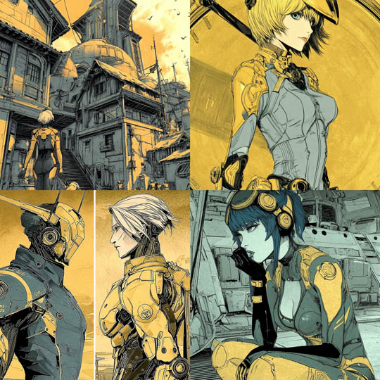 Cyberpunk Mecha Portraits