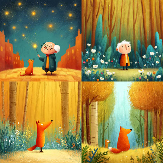 Whimsical Fox Companions