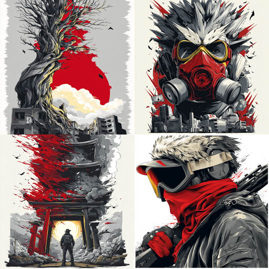 Post-Apocalyptic Red Noir