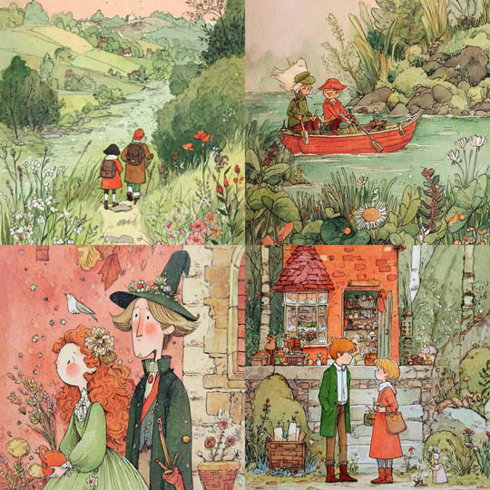 Pastoral Fairytale Illustrations
