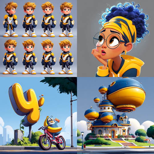 Cartoon 3D Adventure Characters