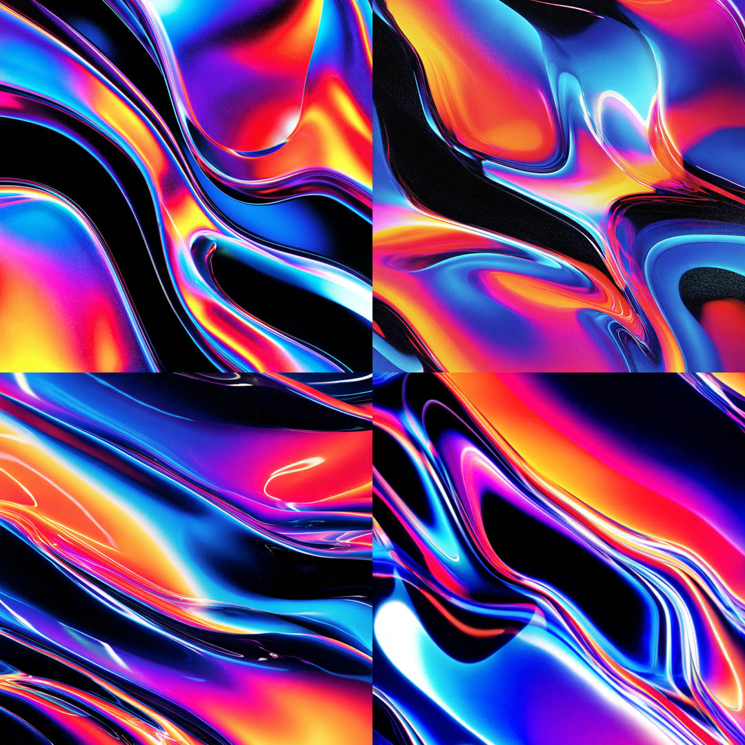 Neon Fluid Abstractions