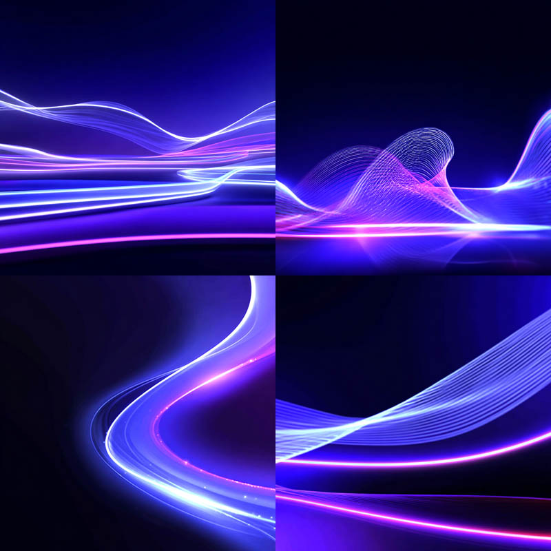 Electric Neon Light Trails