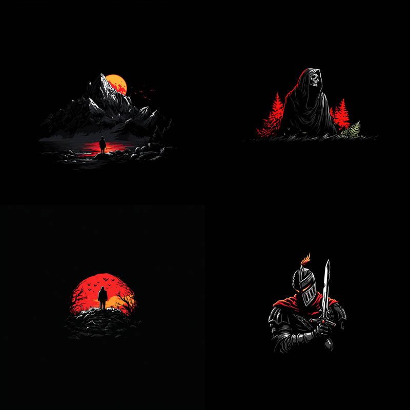 Crimson Dusk Vignette